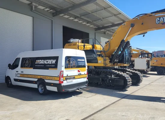 Employee onsite at WIlliam Adams Cat